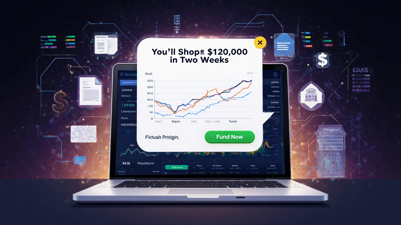 AI forecast alert warns of cash shortfall and offers instant funding option on a business dashboard.
