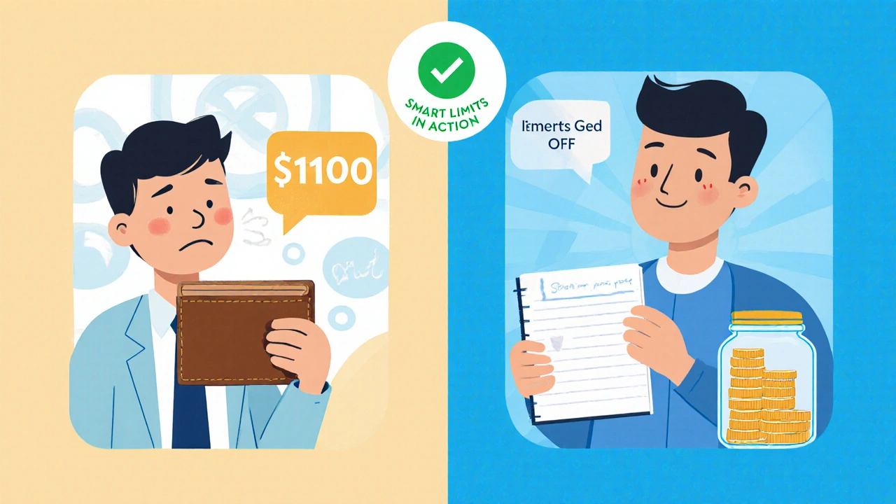 Side-by-side comparison: one worker overspending daily on EWA versus another using cooling-off periods to build savings.