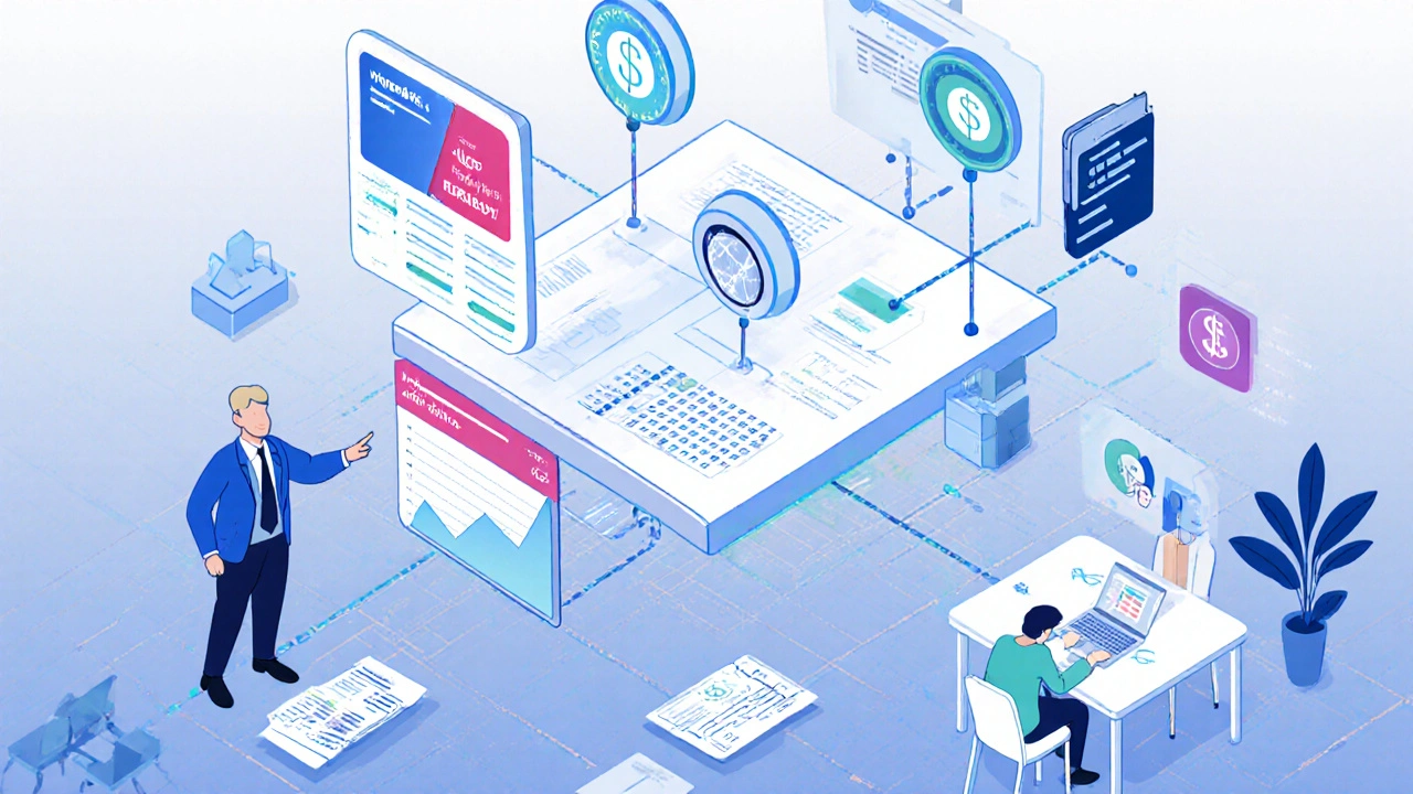 Interactive AP dashboard showing vendor payments, cashback, tax compliance, and real-time transfers with annual savings highlighted.